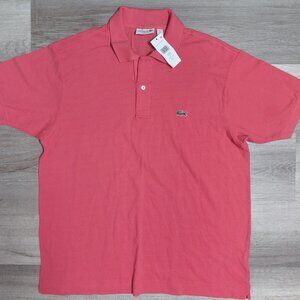 Lacoste Polo Shirt Short Sleeve Coral Peach Mens